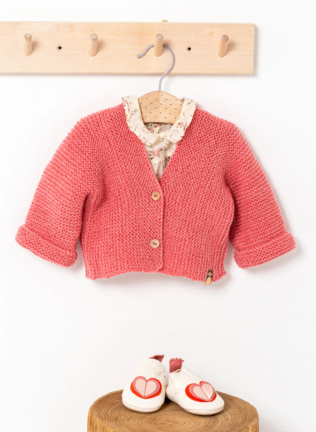 Baia garter stitch cardigan