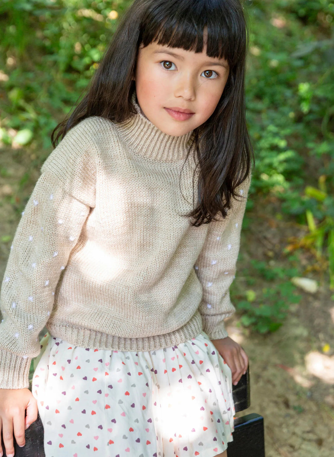 Betty embroidered sleeve sweater