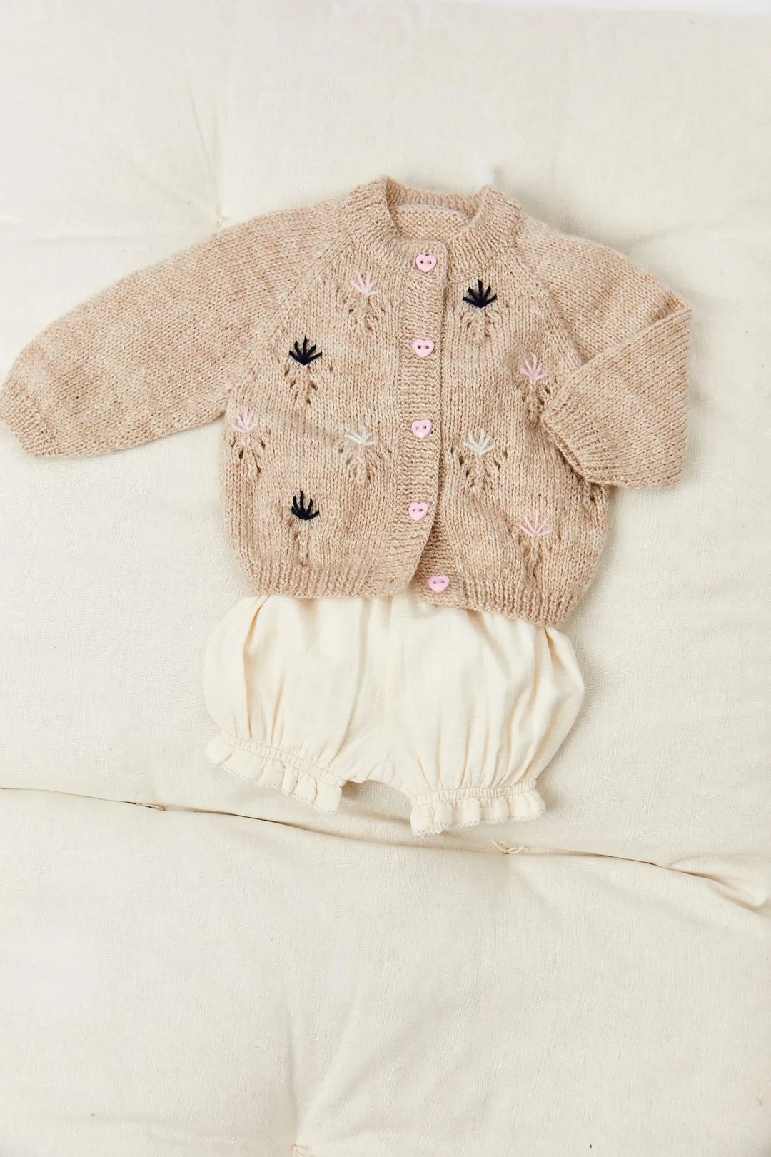 Betty embroidered openwork raglan cardigan