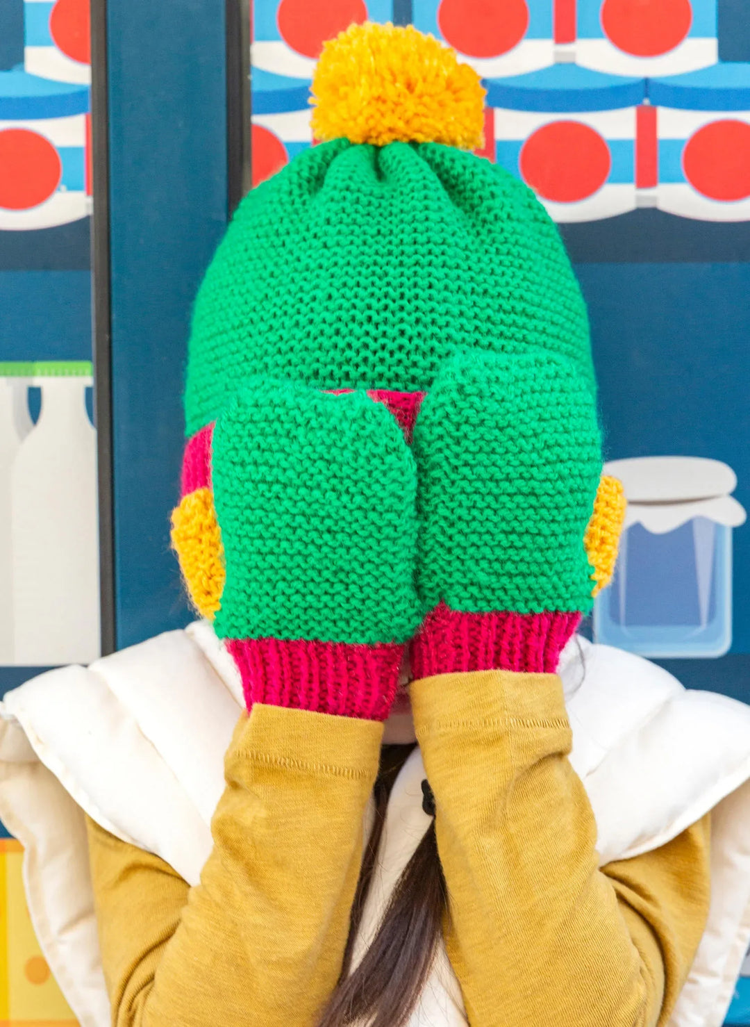 Bianca tricolor mittens
