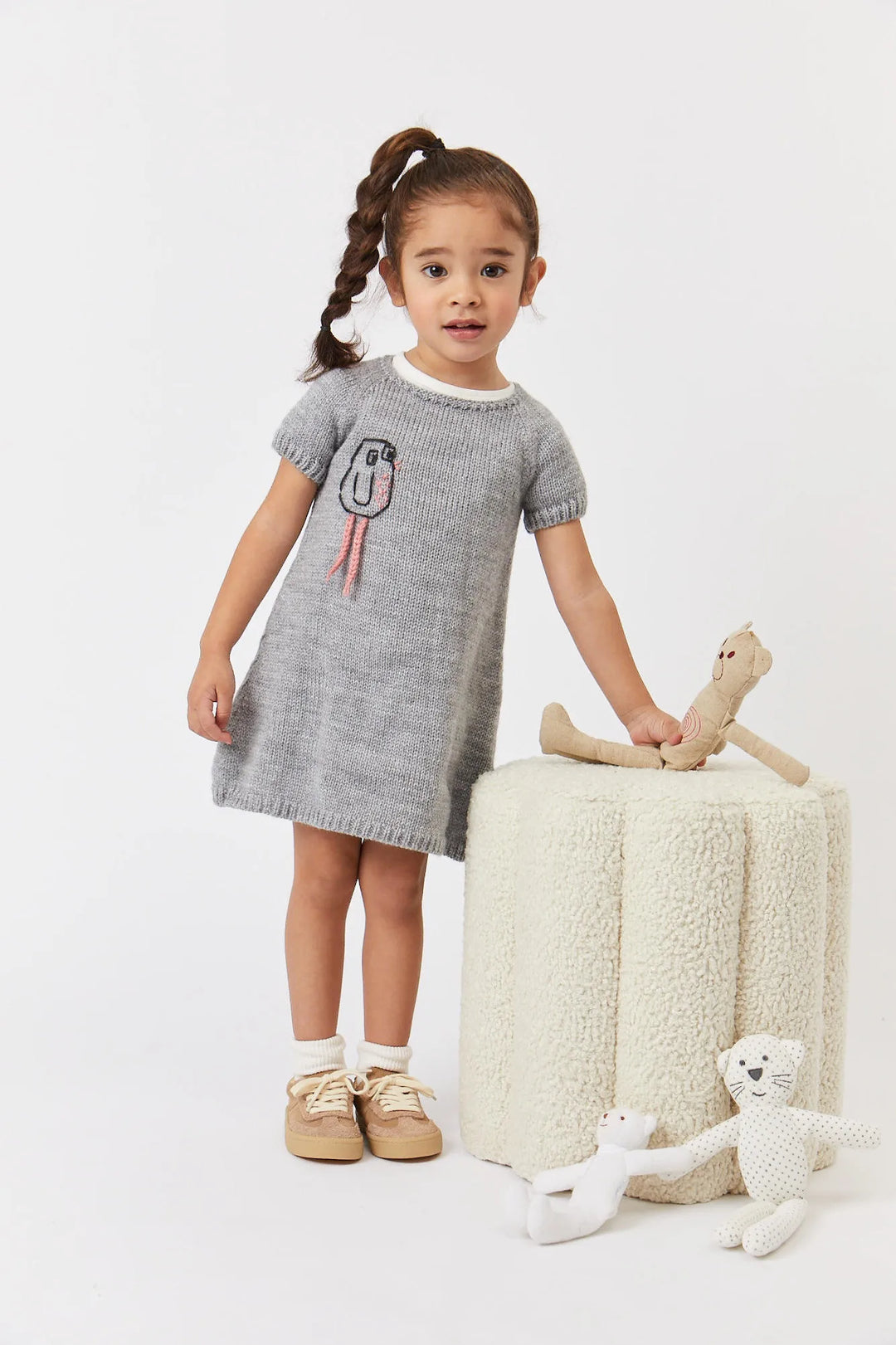 Bileaa short-sleeved embroidered dress