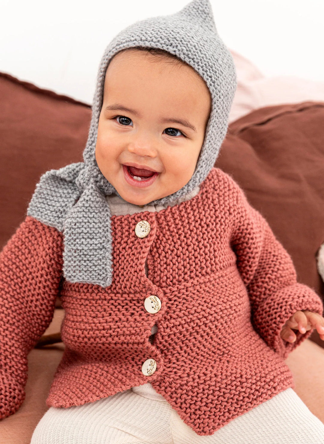 Blaise garter stitch beguin hat