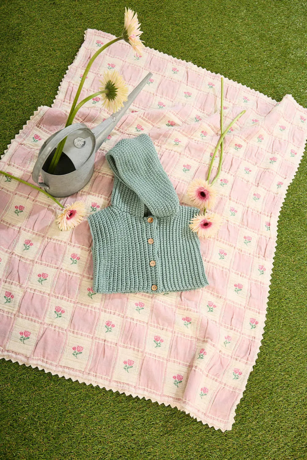 Camille crochet sleeveless vest