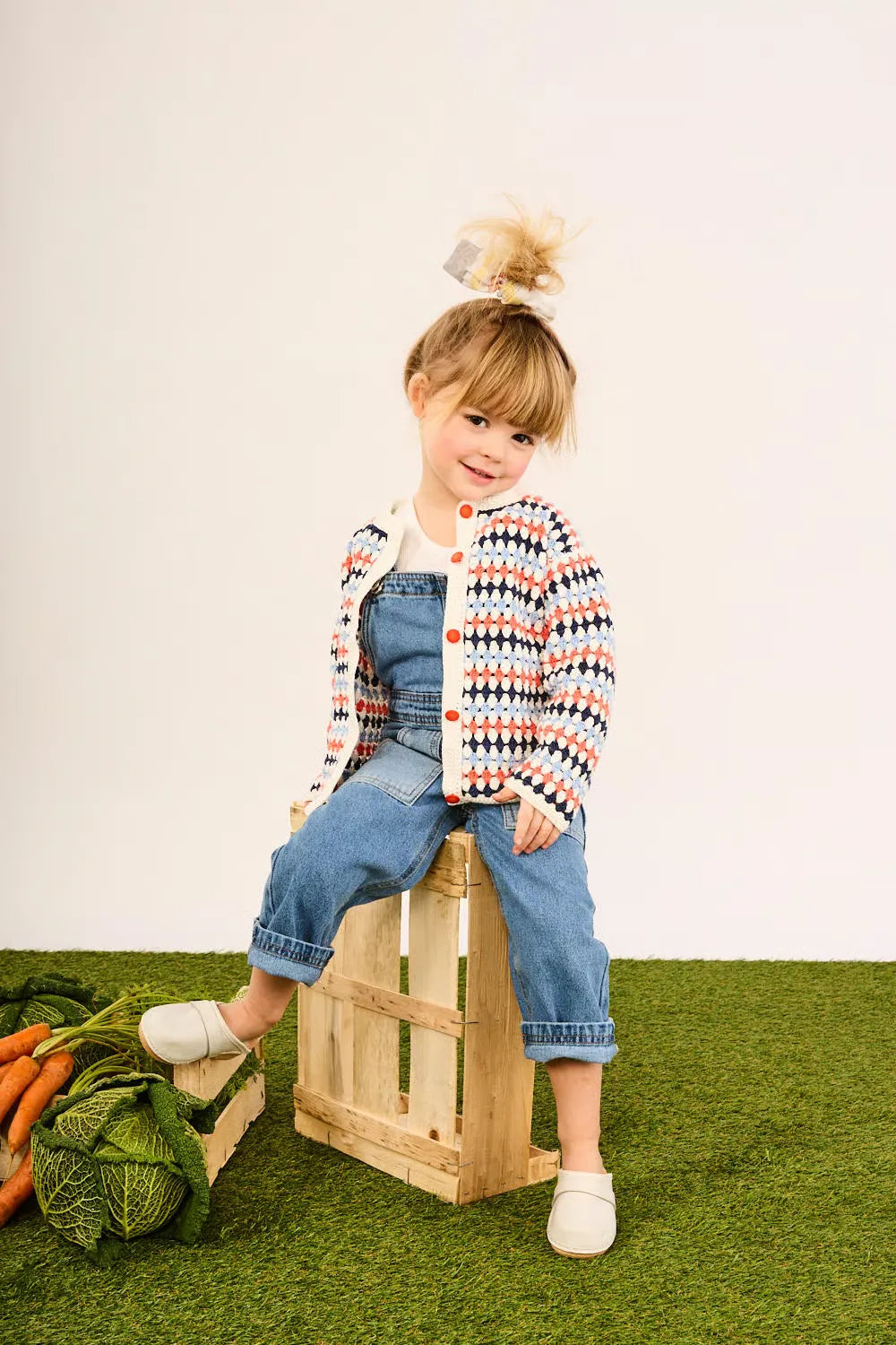 Charles multi-colored crochet vest