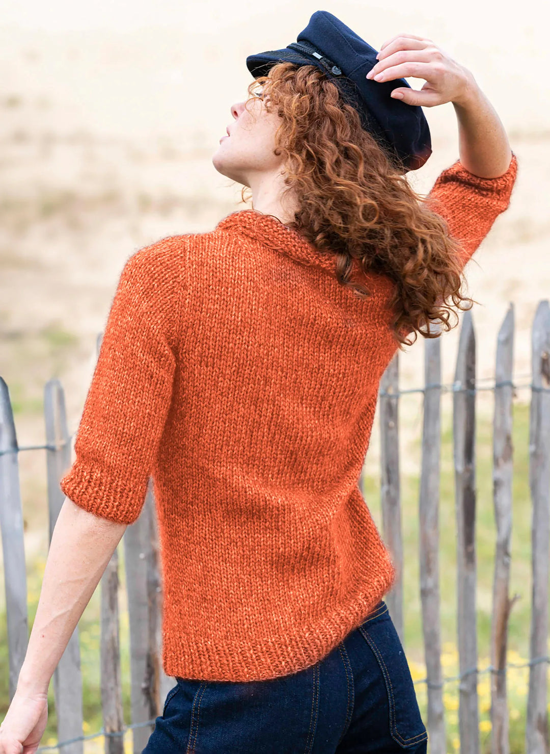 Chiara 3/4 sleeve jersey sweater