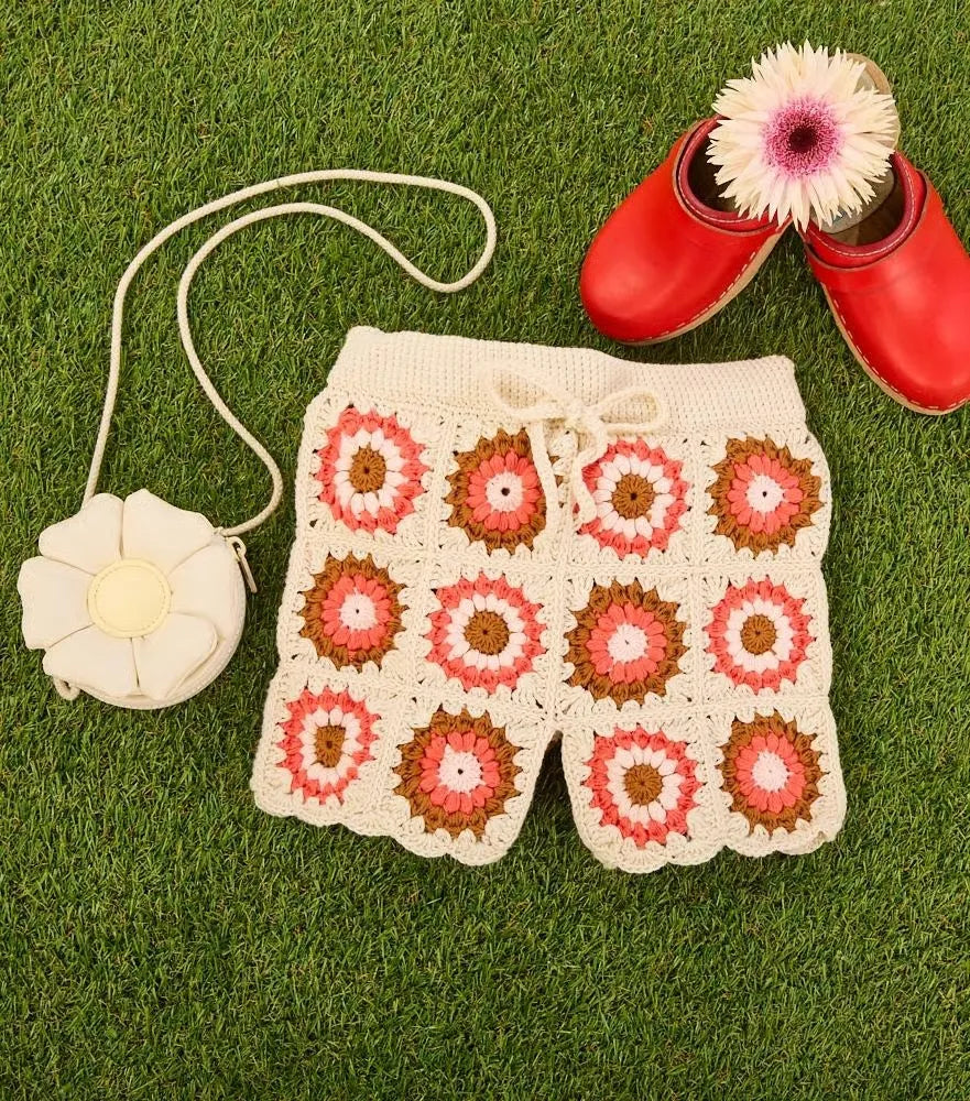 Christie crochet granny shorts