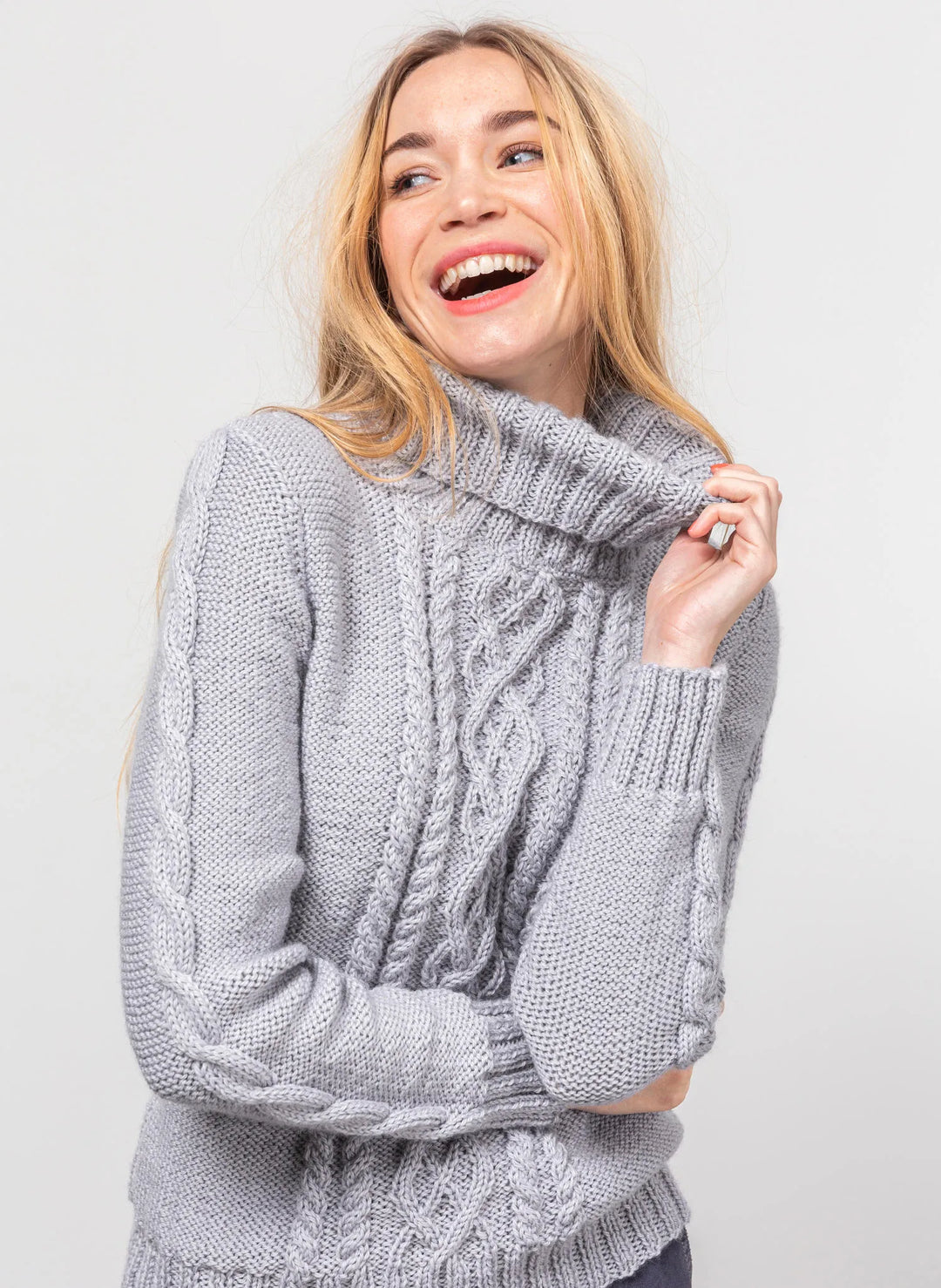 Dorinda Cable Turtleneck Sweater