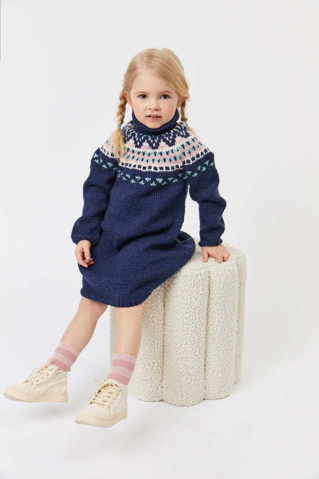 Dune jacquard yoke dress