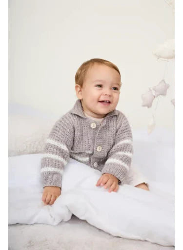 Bastien sand stitch striped cardigan