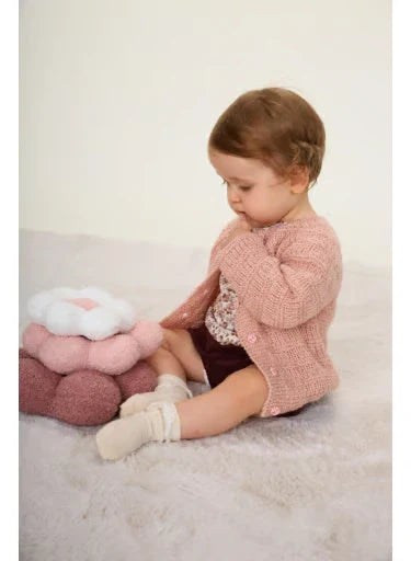 Iris fancy stitch top-down cardigan