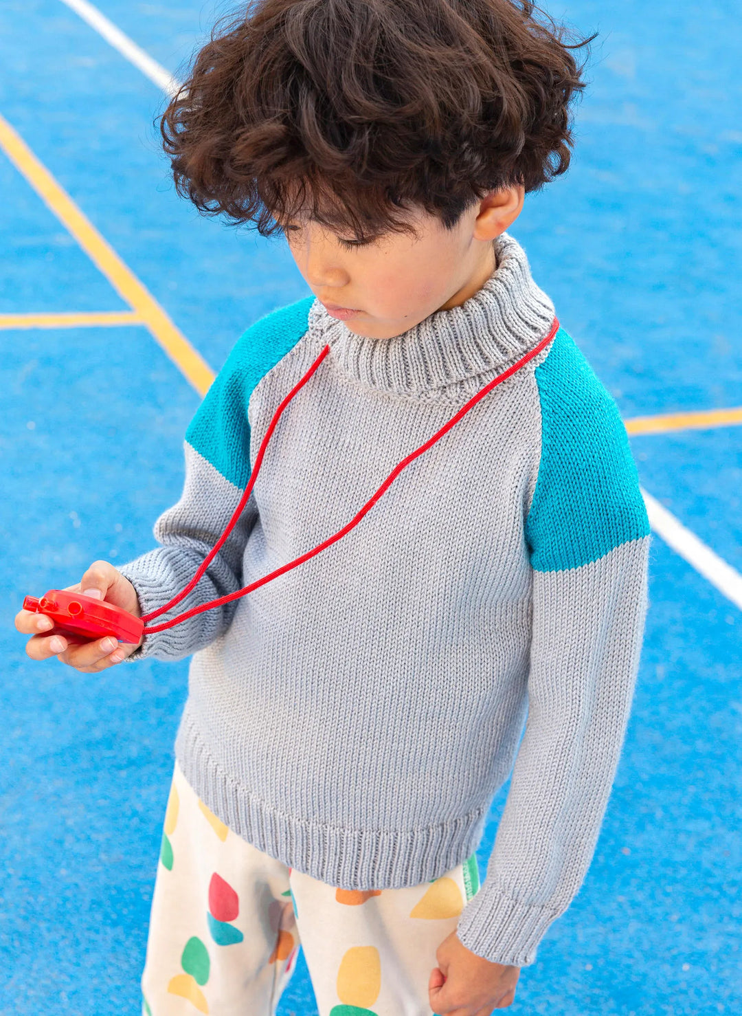 Idris two-tone raglan turtleneck sweater