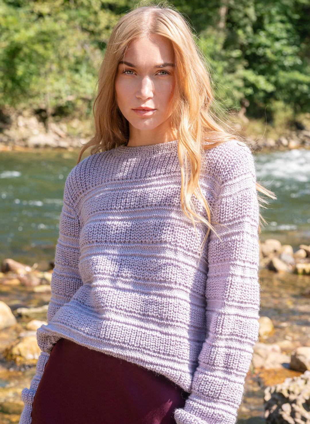 Ingrid button-down shoulder sweater