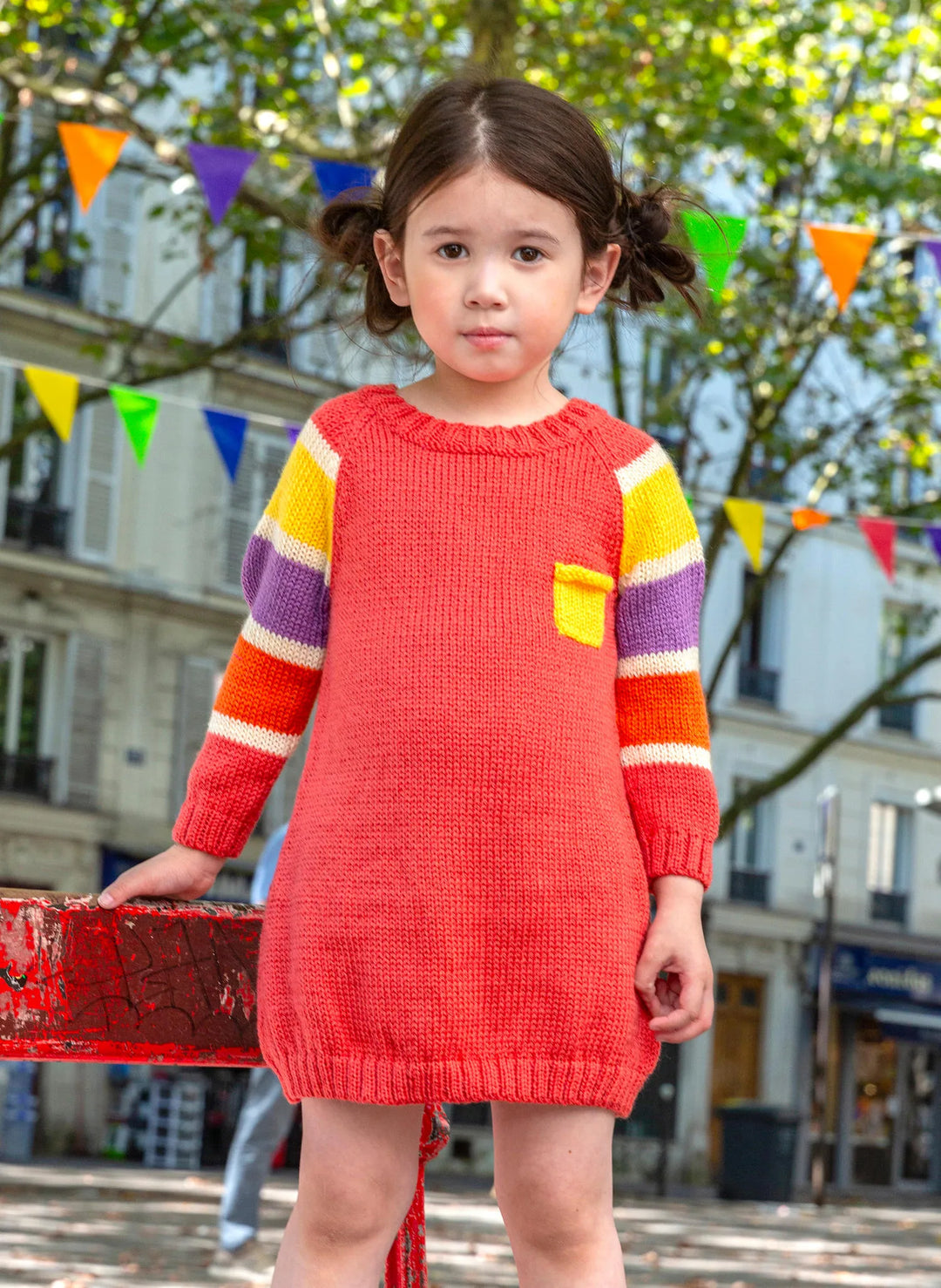 Ionna striped sleeve dress