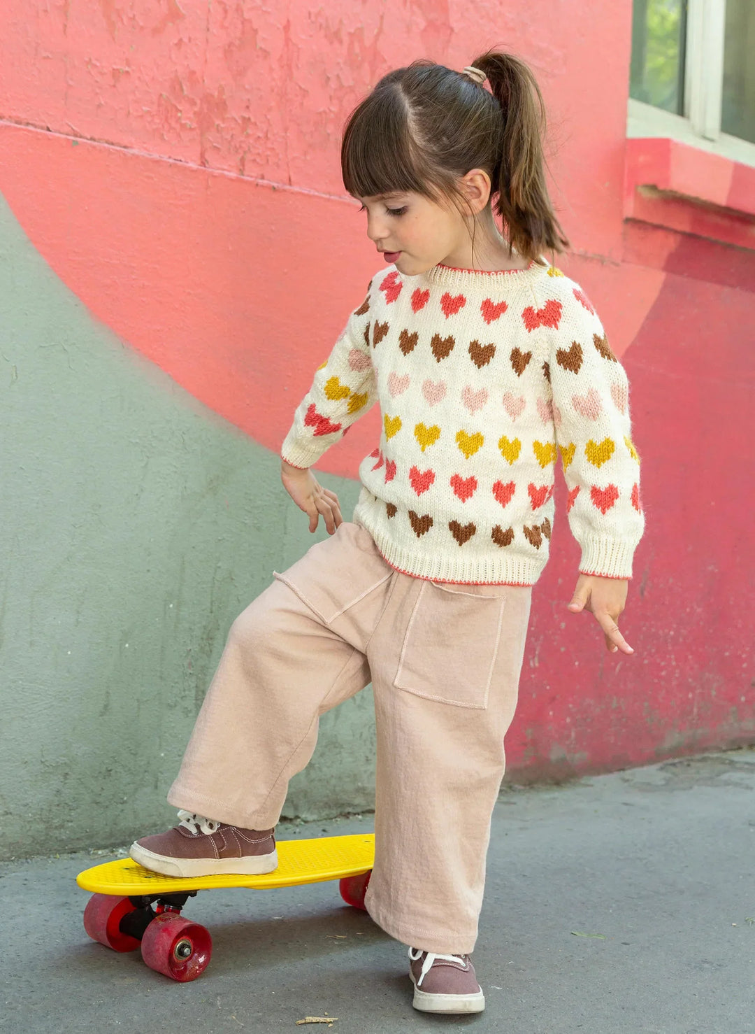 Iris heart jacquard sweater