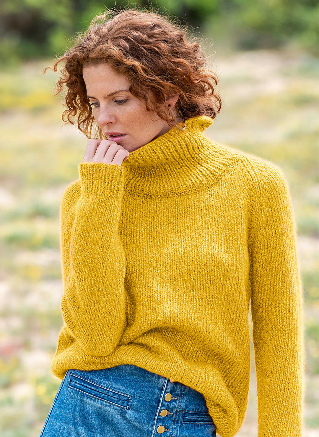 Iselda raglan turtleneck jersey sweater