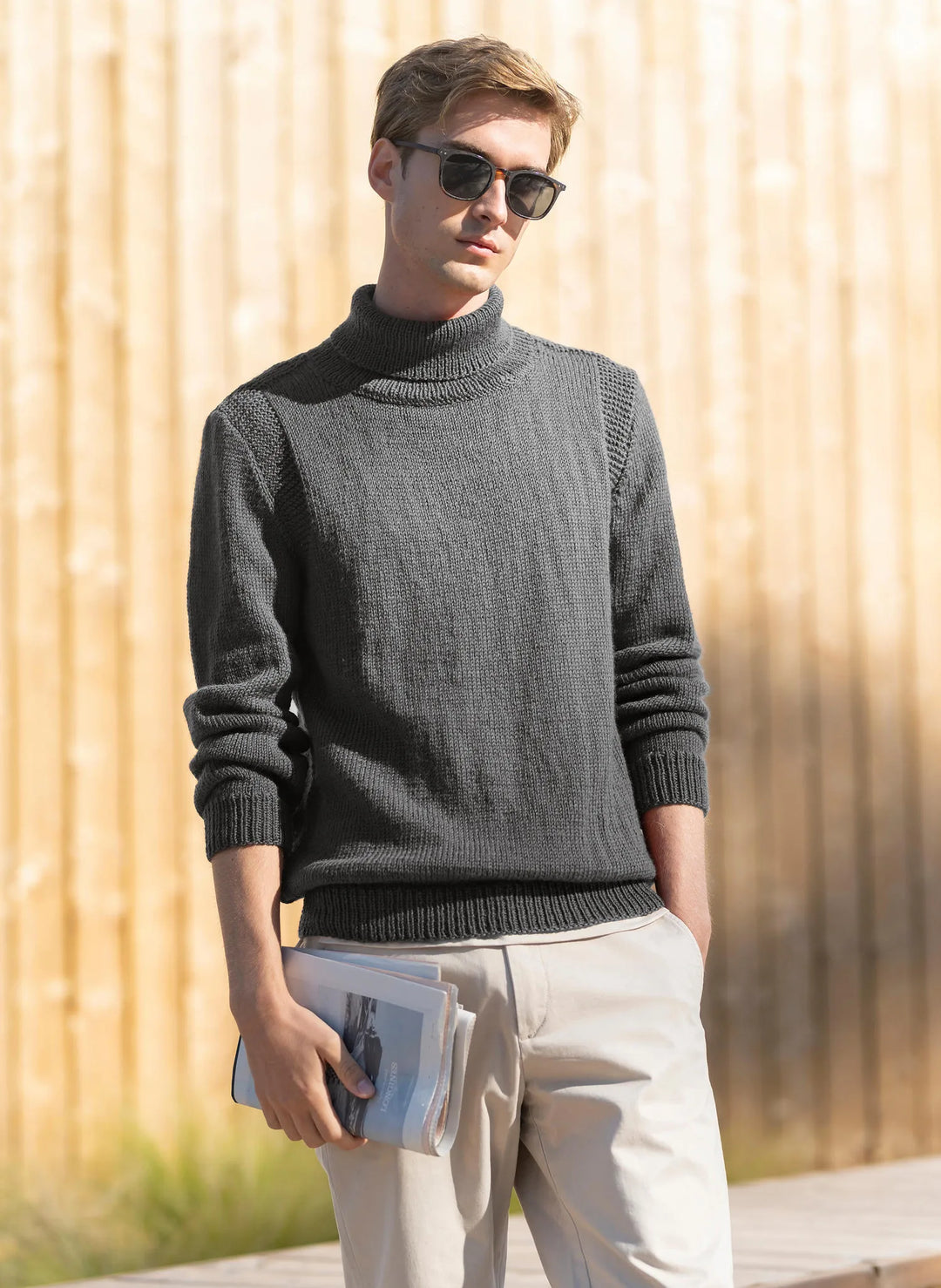 Isidore fine men's roll-neck sweater