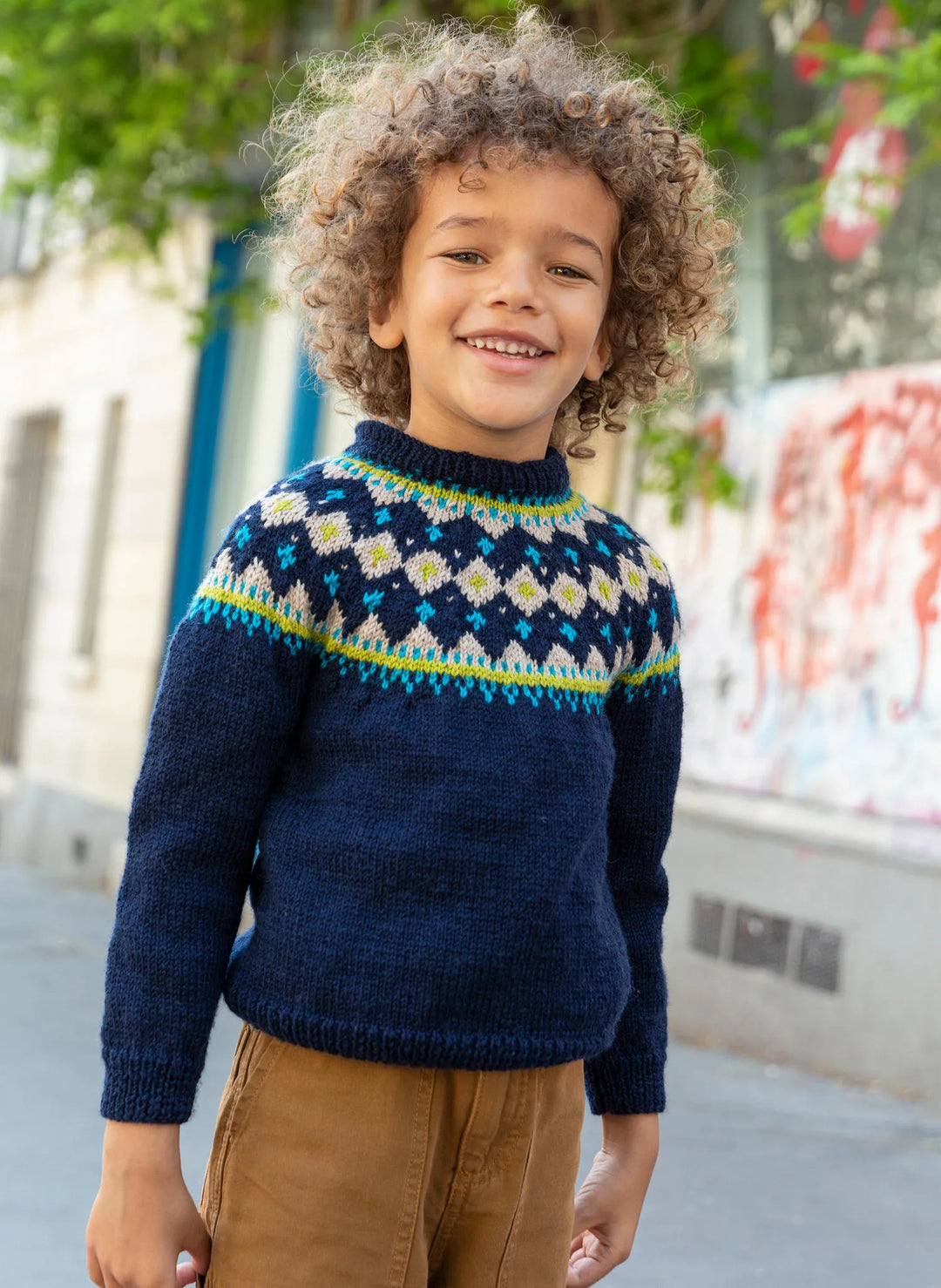 Ivan jacquard yoke sweater