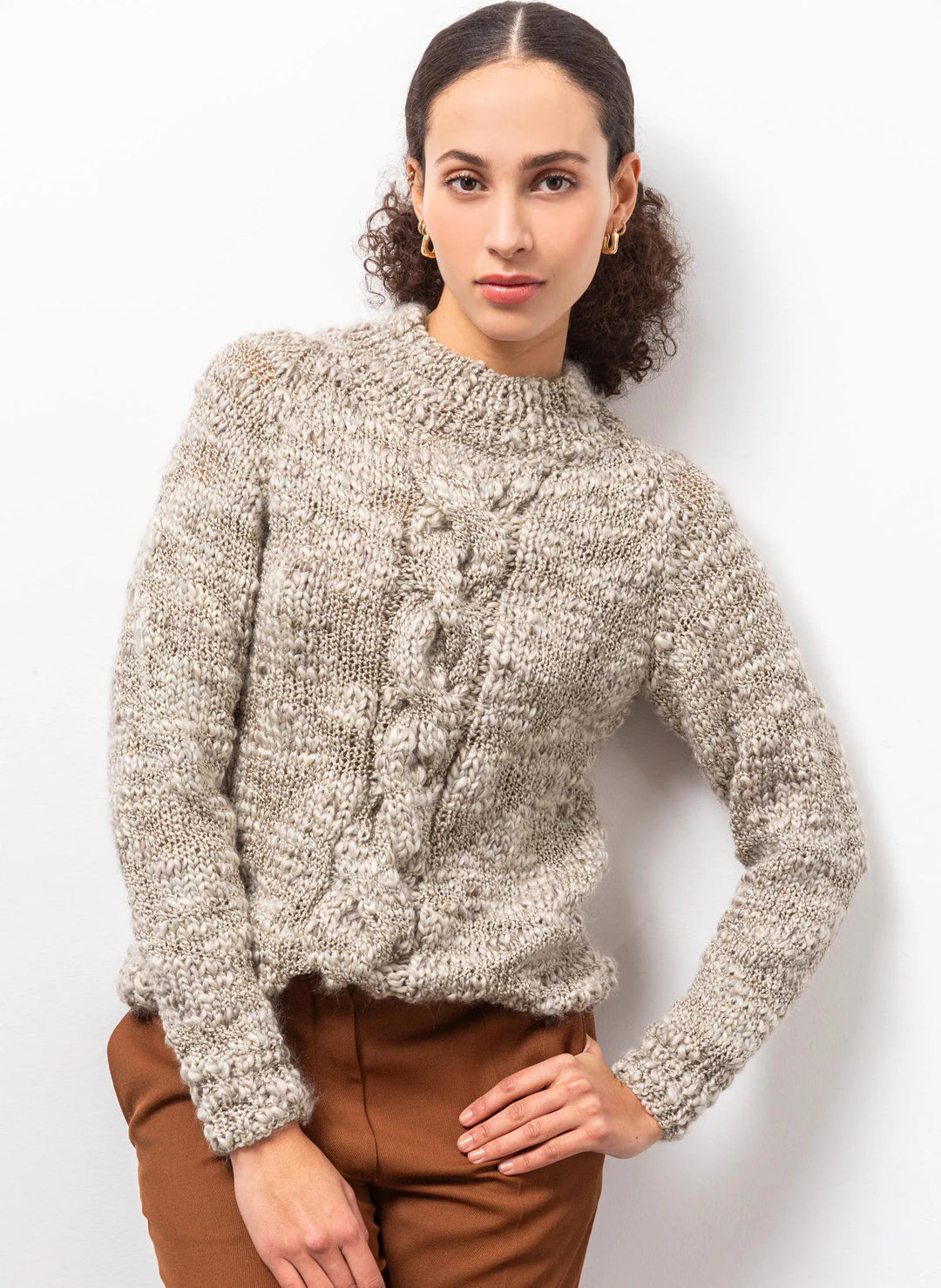 Kiana center cable sweater