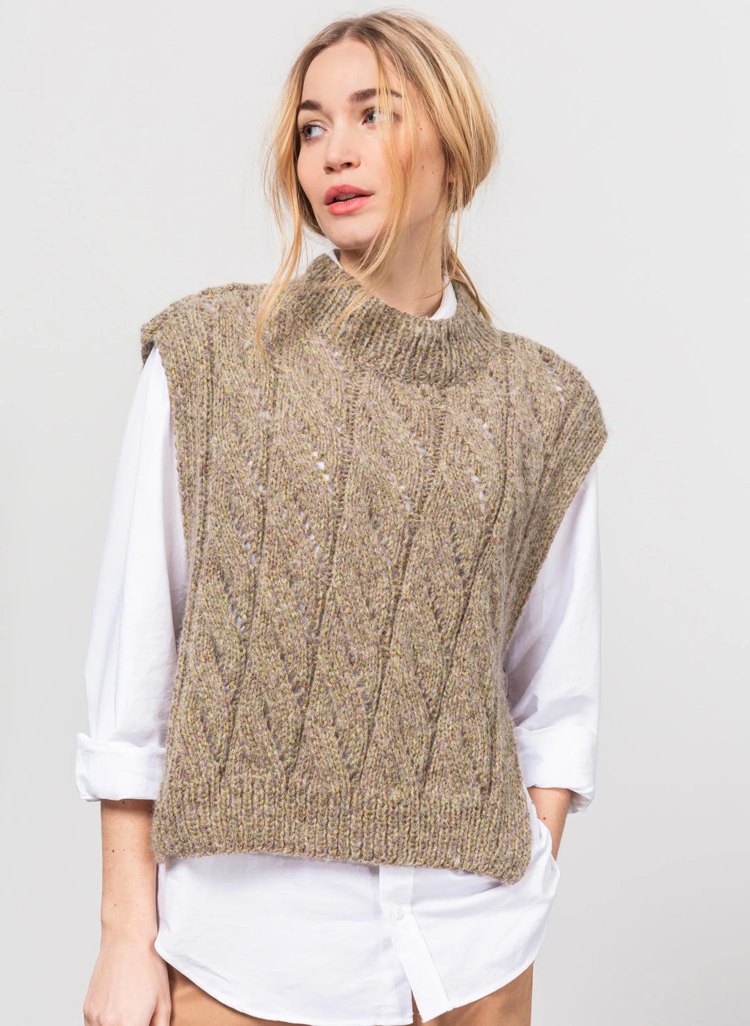 Léonie cable-knit on sweater