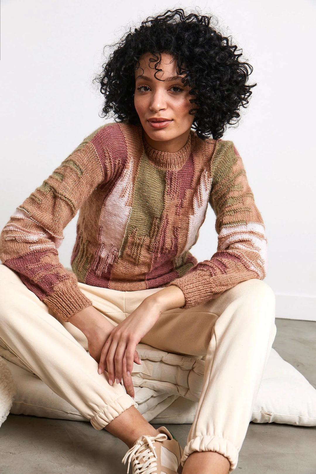 Leslie fancy jacquard sweater