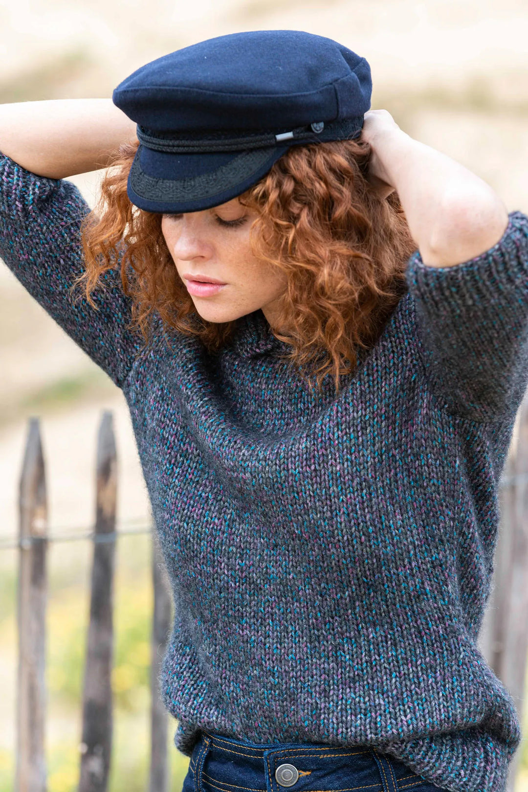 Lucie 3/4 sleeve jersey sweater