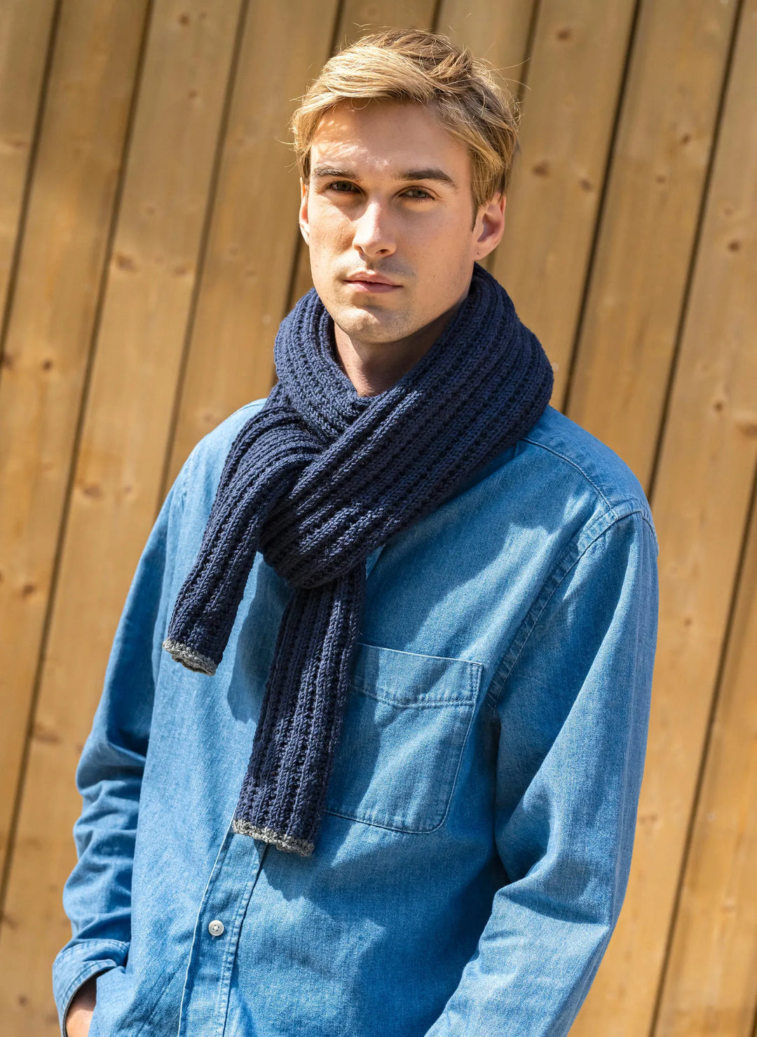 Manu two-tone scarf