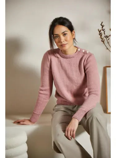 Marie buttoned shoulder sweater