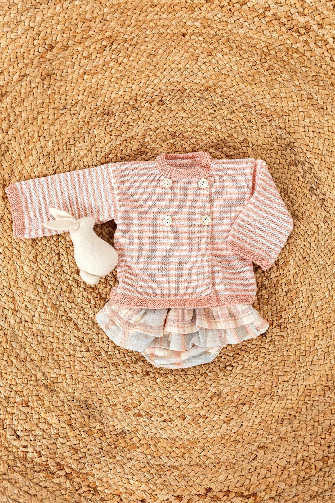 Marie striped double-breasted cardigan