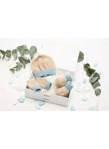 Melvin slippers, mittens and hat set