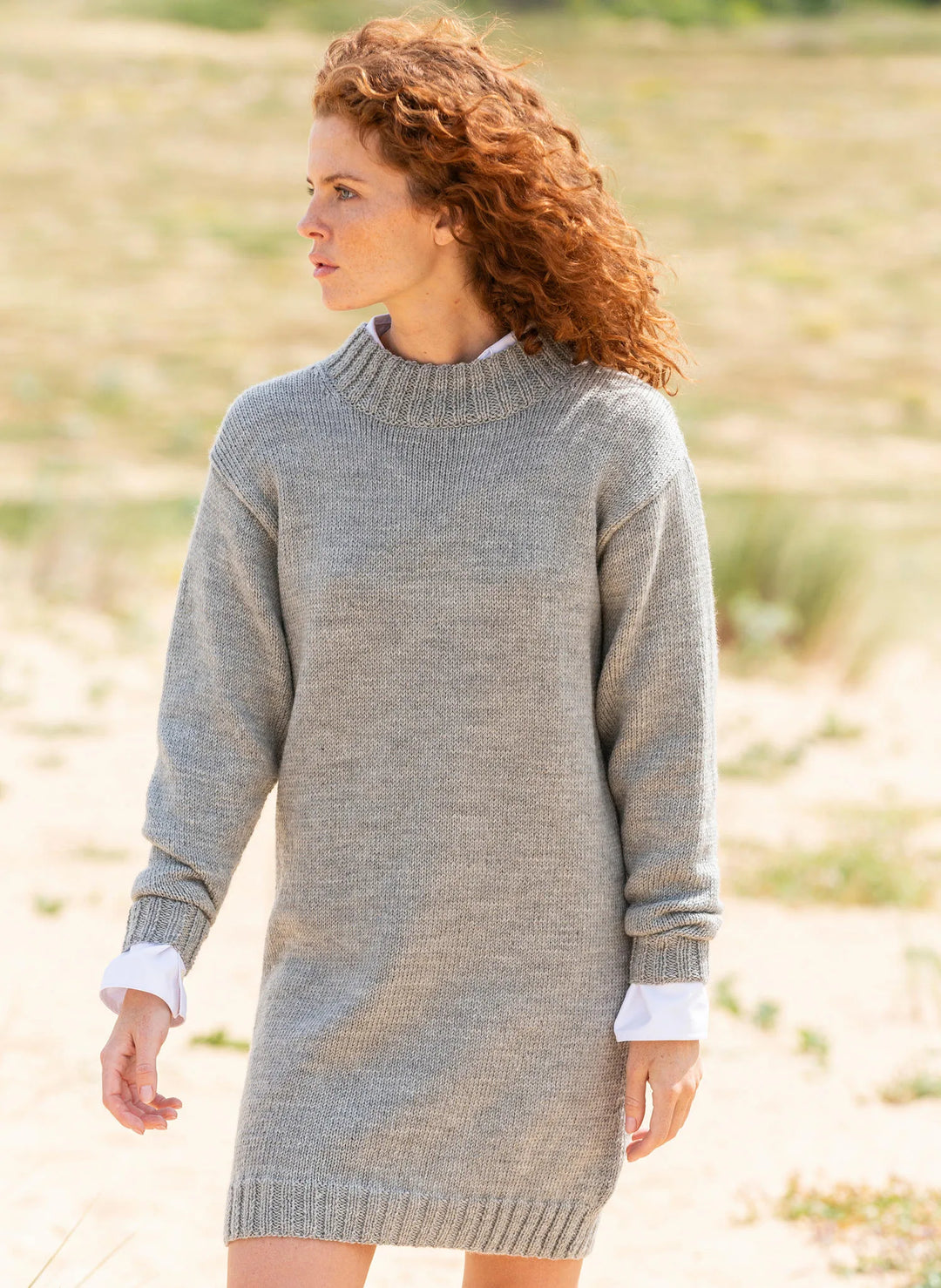 Mona round neck jersey dress