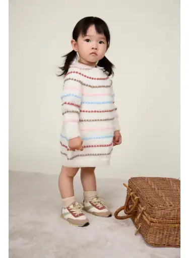 Babeth fancy striped yoke dress
