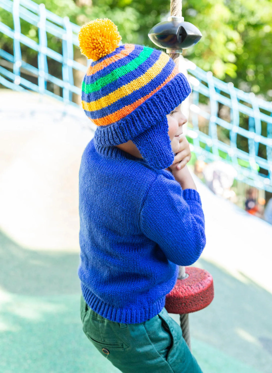 Bergère de France Canada - Baptiste striped earflap hat