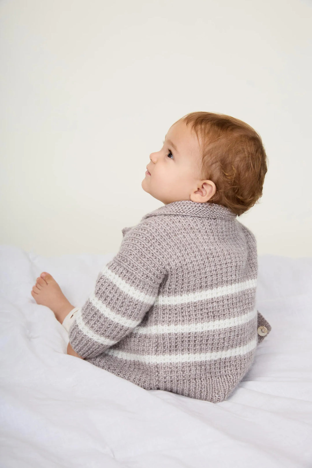 Bergère de France Canada - Bastien sand stitch striped cardigan