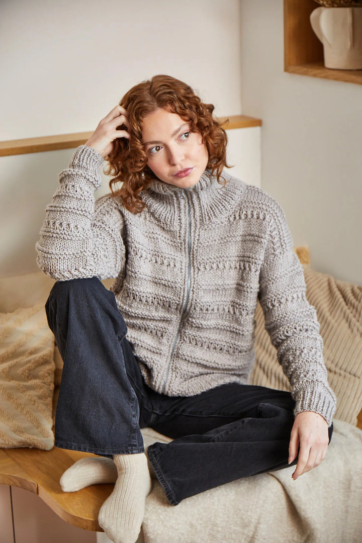 Bergère de France Canada - Beatrice fancy stitch zip - up cardigan