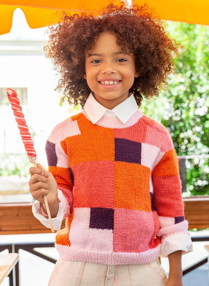 Isabela hammer-sleeve jacquard sweater