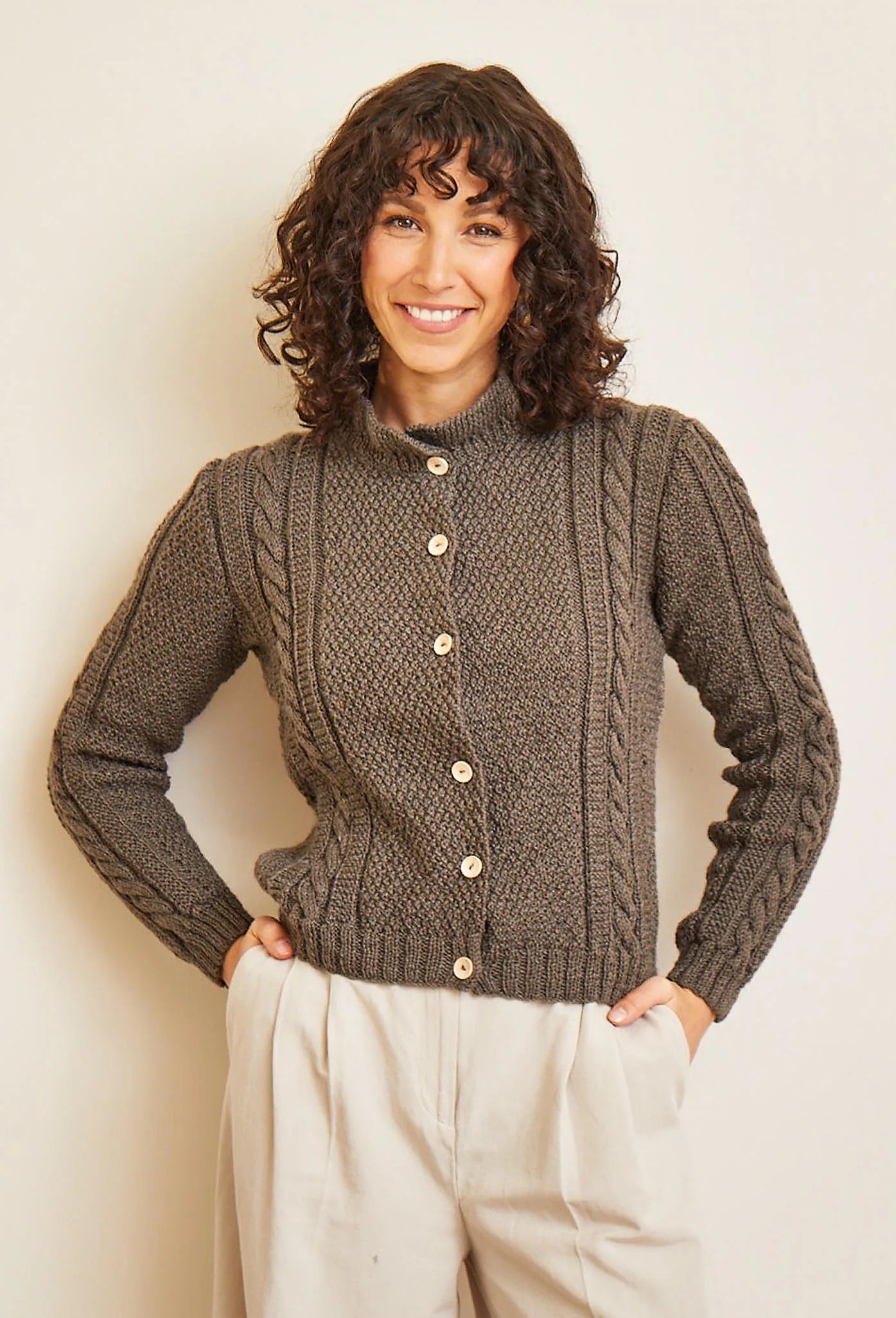 Isaline cable-knit cardigan