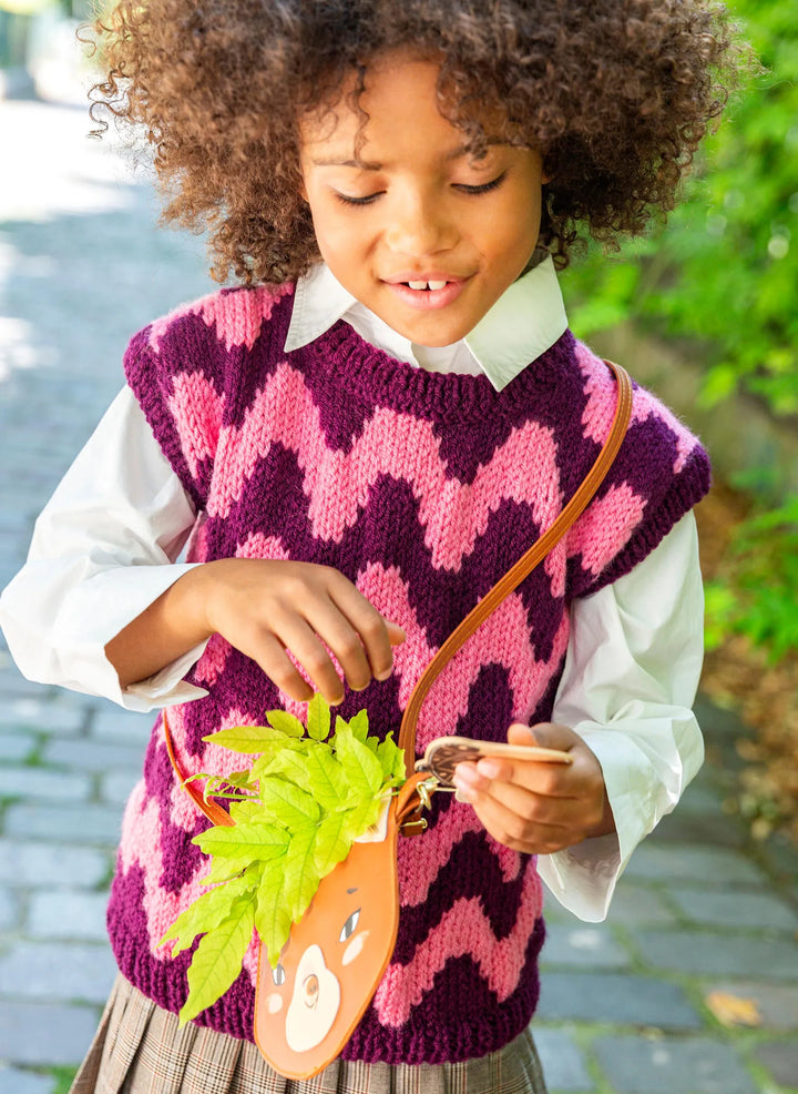 Isaline multi-colored garter stitch scarf