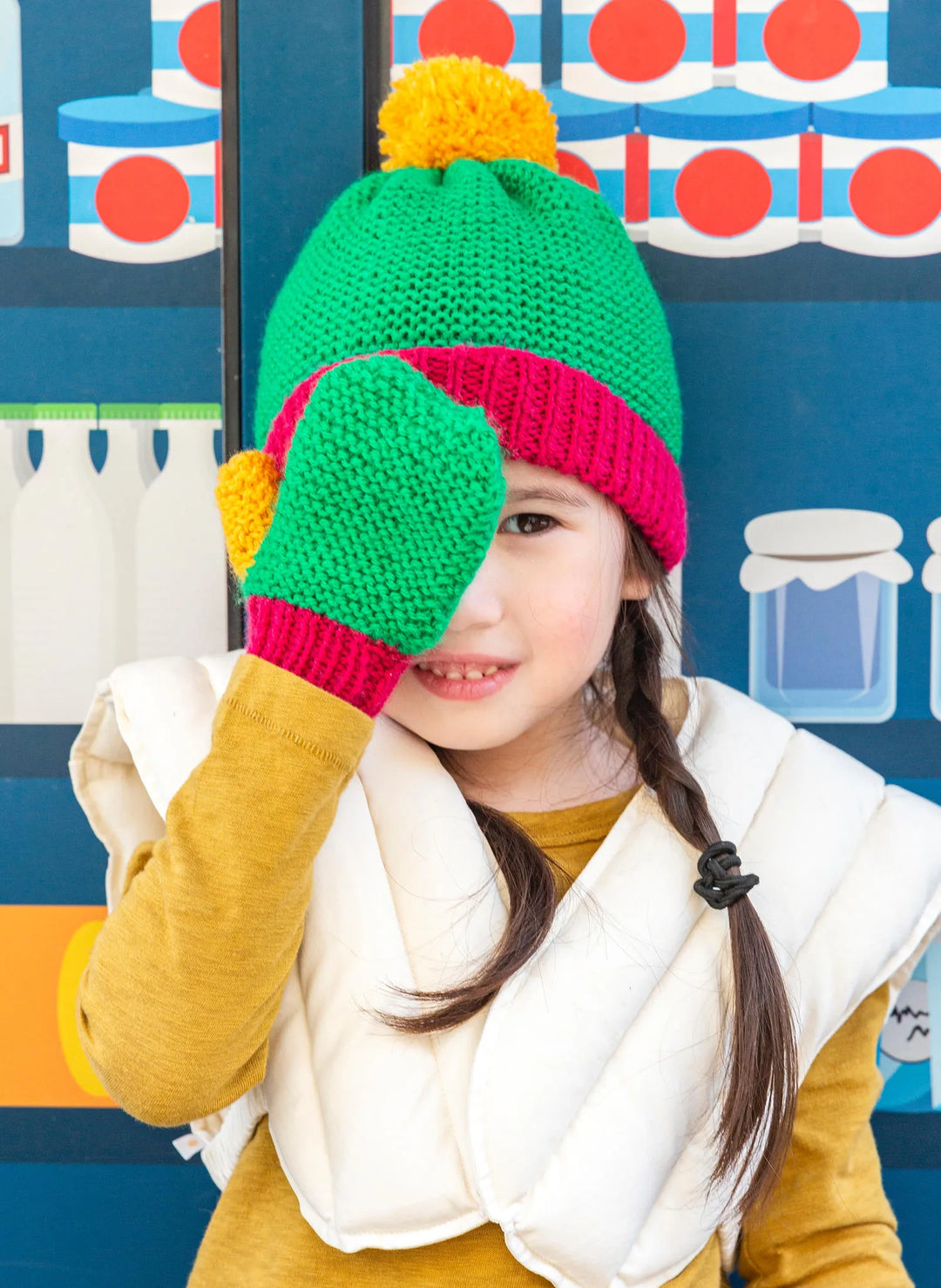 Bergère de France Canada - Bianca tricolor mittens