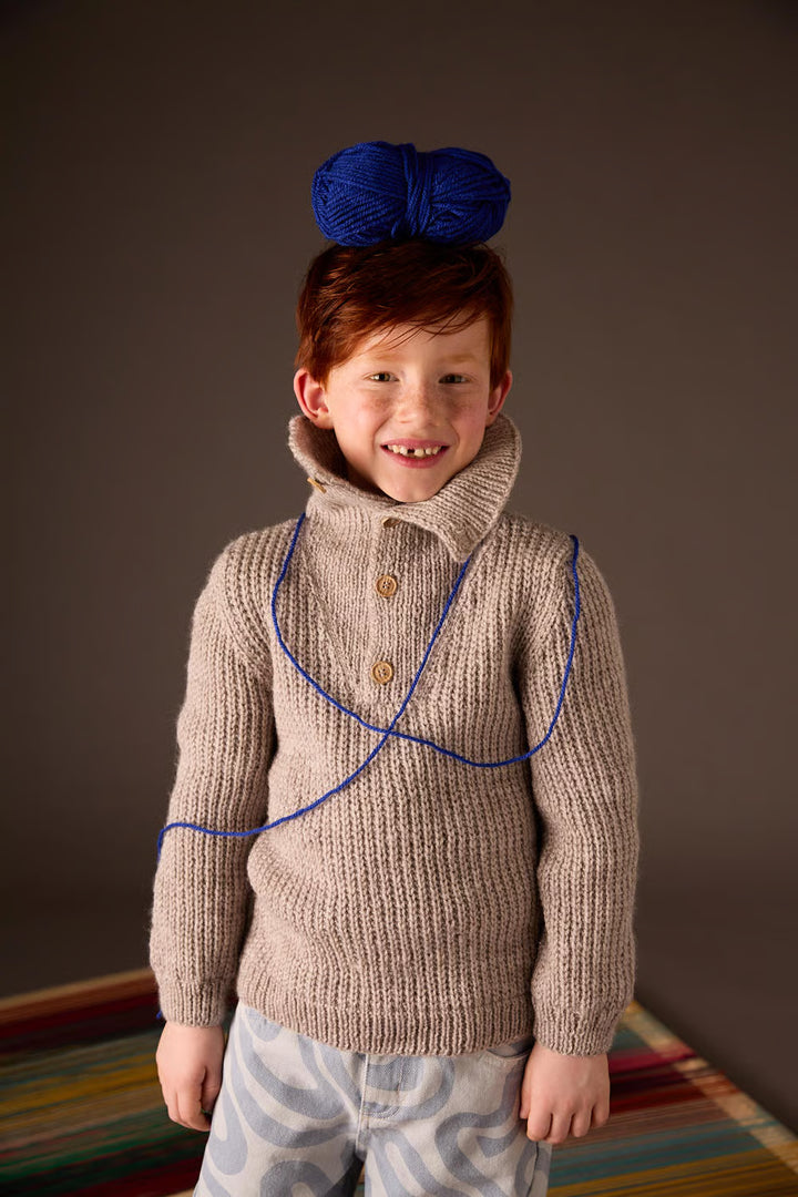 Pull col camionneur boutonné Blaise