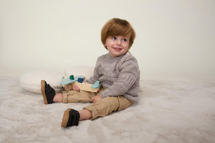 Pull en tricot patchwork Blaise