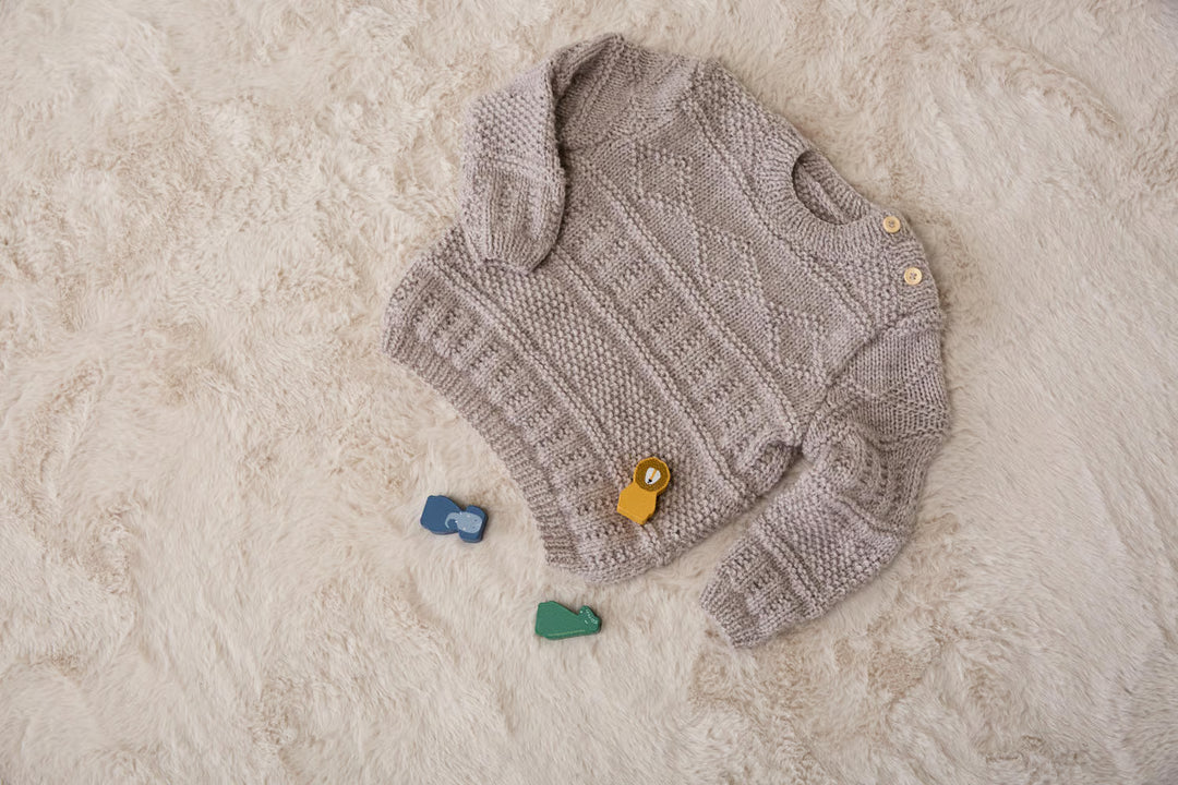 Pull en tricot patchwork Blaise