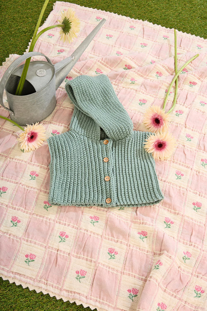 Gilet sans manches au crochet Camille