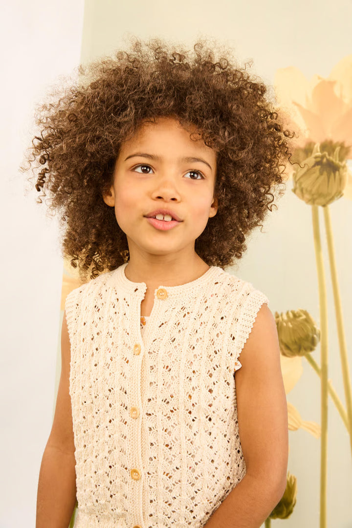 Gilet ajouré sans manches Cléa