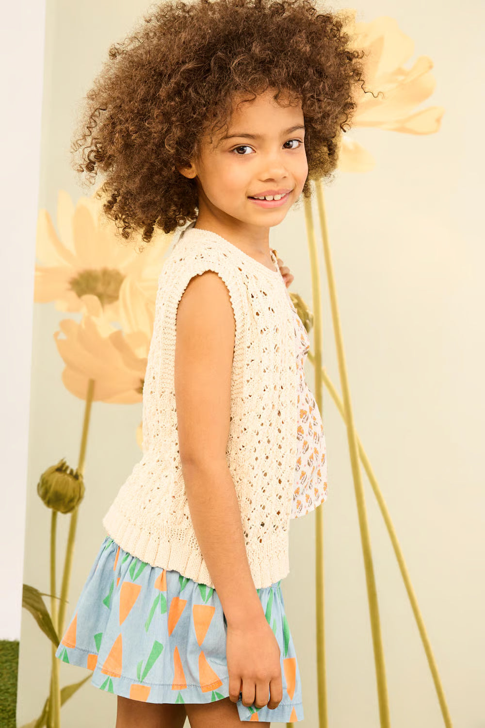 Gilet ajouré sans manches Cléa