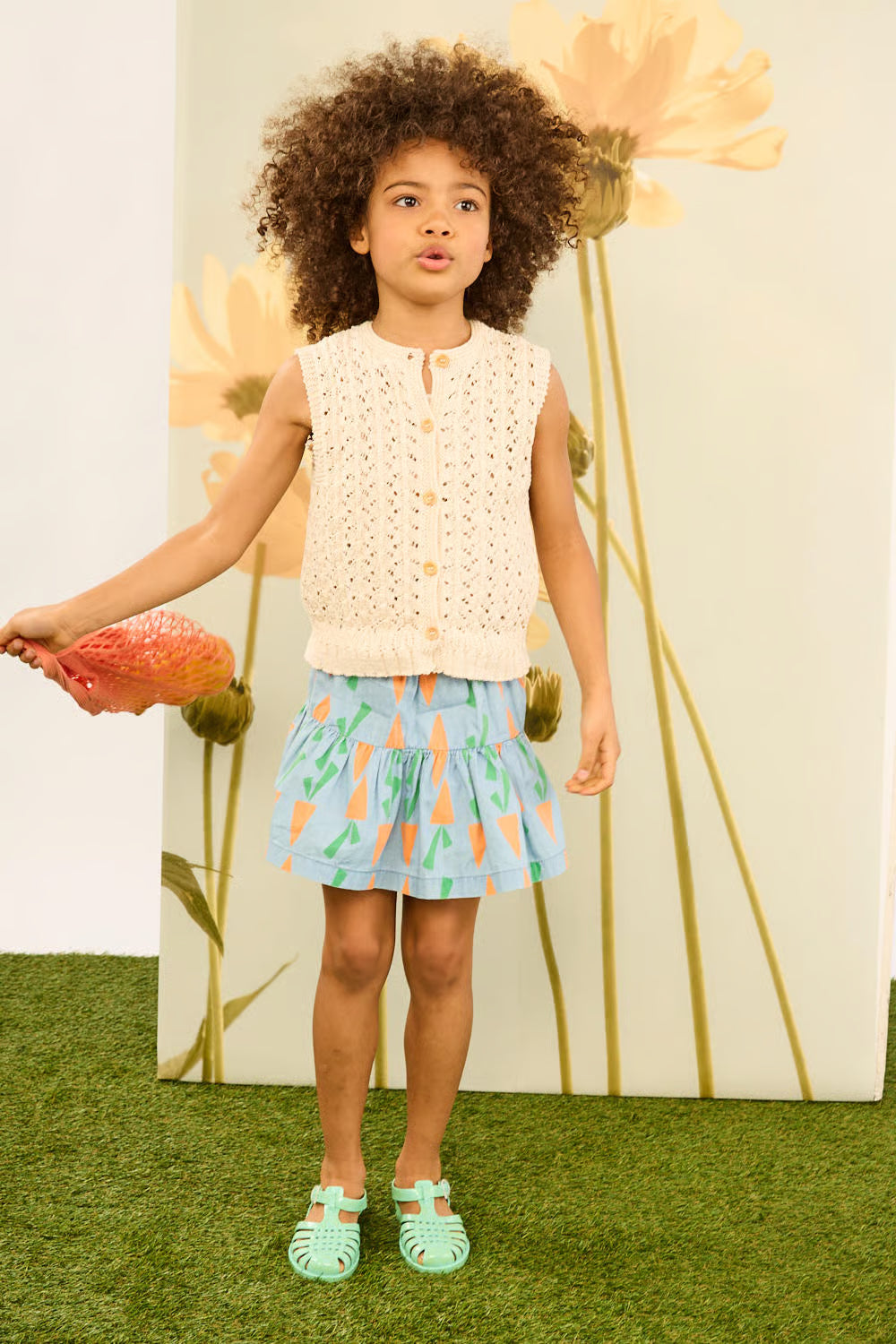 Gilet ajouré sans manches Cléa