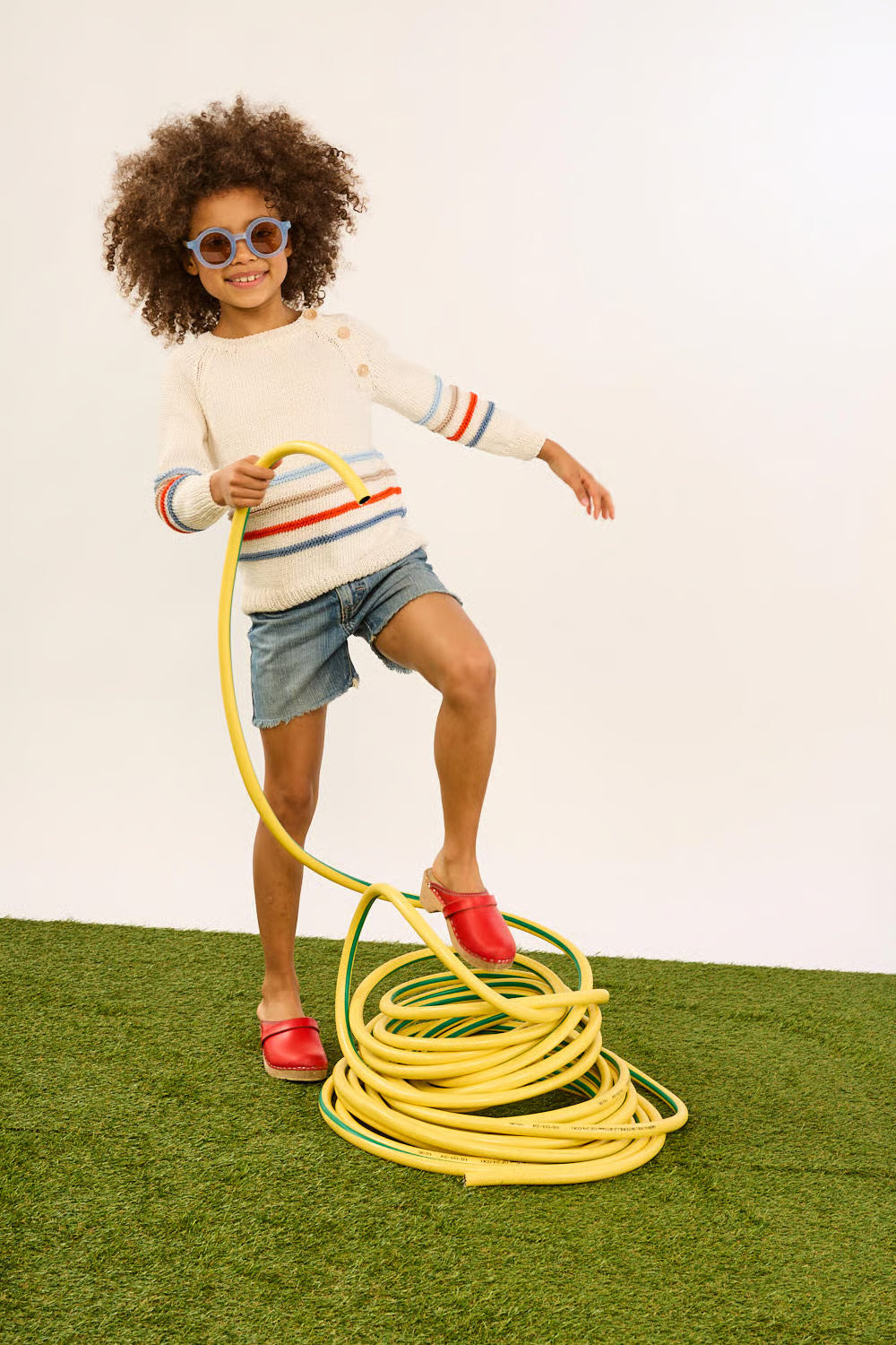 Pull raglan à rayures Colas