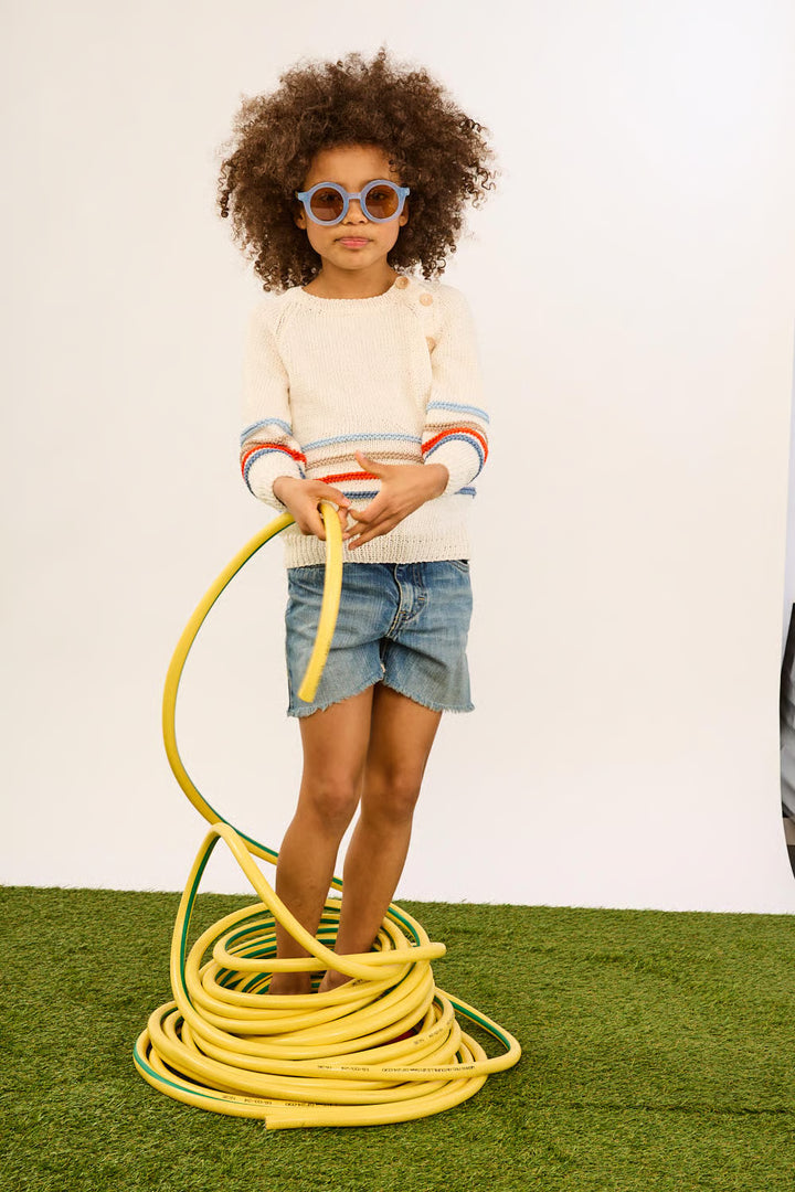 Pull raglan à rayures Colas