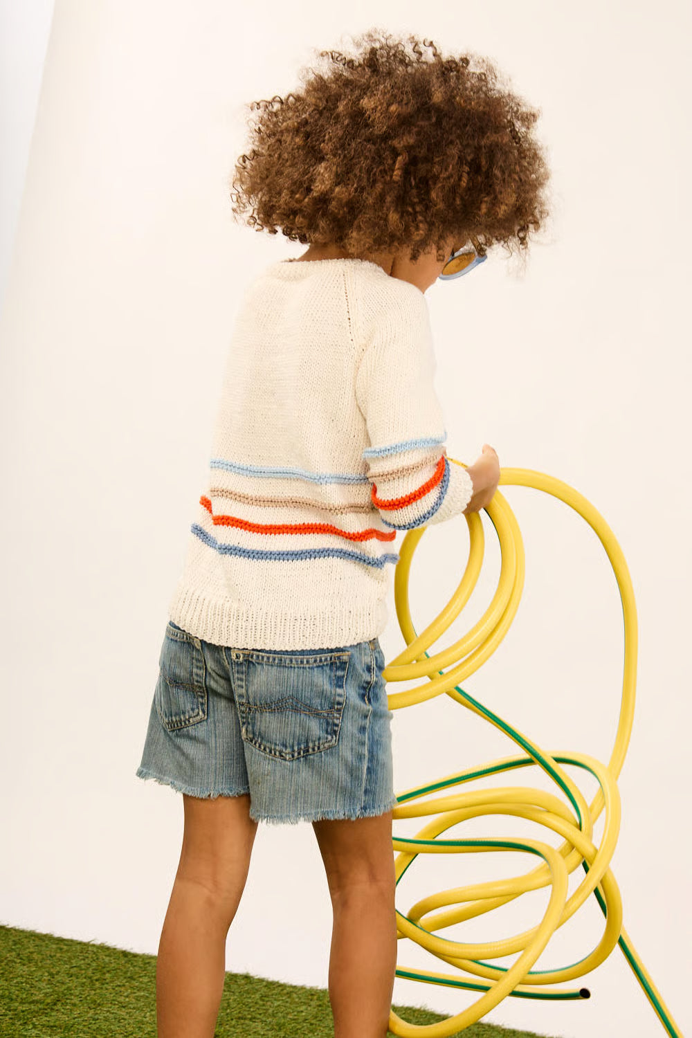 Pull raglan à rayures Colas