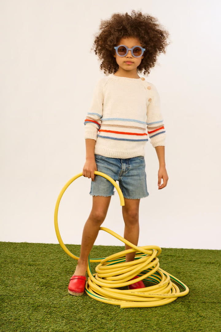 Pull raglan à rayures Colas