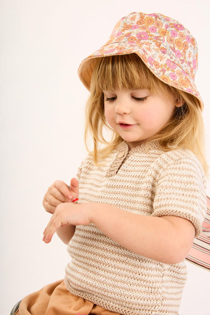 Pull rayé à manches courtes Cyril